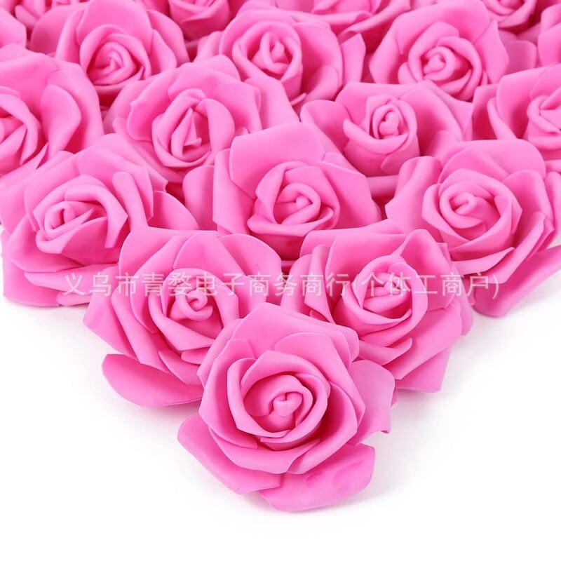 Flori artificiale de 7 cm Trandafiri falși din spumă cu aspect real Perfect pentru buchete de nuntă DIY Decorarea casei Ziua Îndrăgostiților