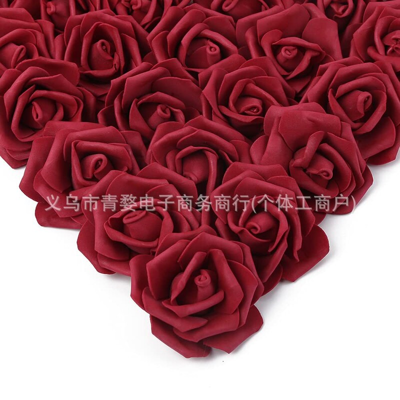Flori artificiale de 7 cm Trandafiri falși din spumă cu aspect real Perfect pentru buchete de nuntă DIY Decorarea casei Ziua Îndrăgostiților