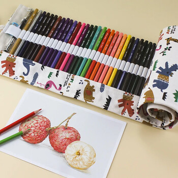 1 τμχ 72 Έγχρωμο μολύβι με μολυβοθήκη 2024 Cute Korean Stationery School Art Supplies Επαγγελματικό στυλό για παιδιά με χρώμα