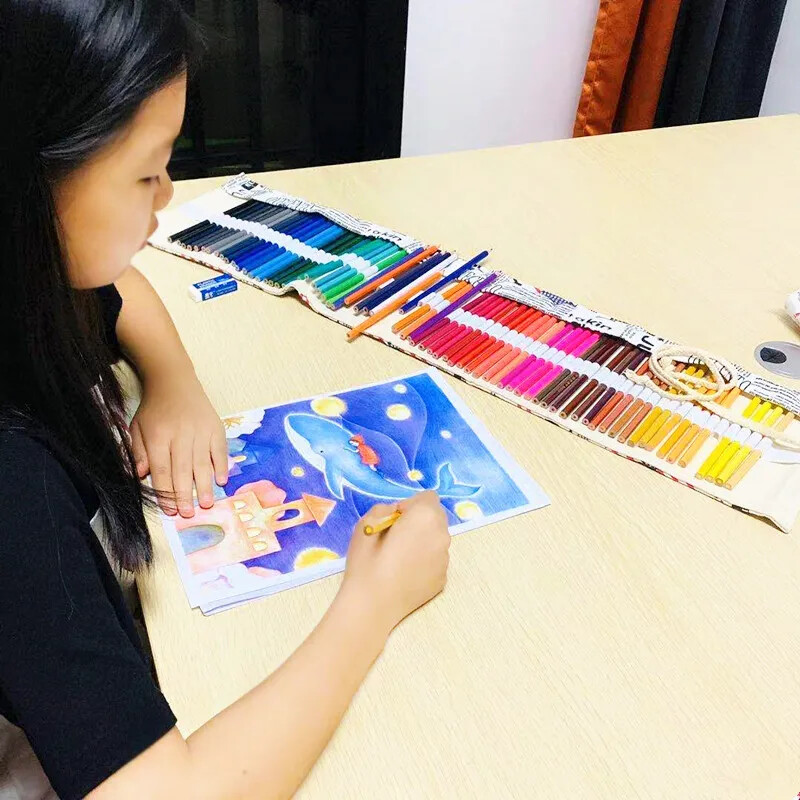 1 buc 72 creion de culori cu toc 2024 drăguț coreeană papetărie rechizite de artă școlară stilou color pentru desen profesional pentru copii