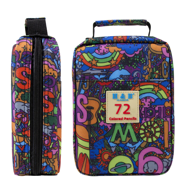 H&B 72 spalvų spalvoti pieštukai aukštos kokybės ekologiškas natūralus minkštas medinis aliejaus pagrindu eskizavimo piešinių dažymo meno rinkinys