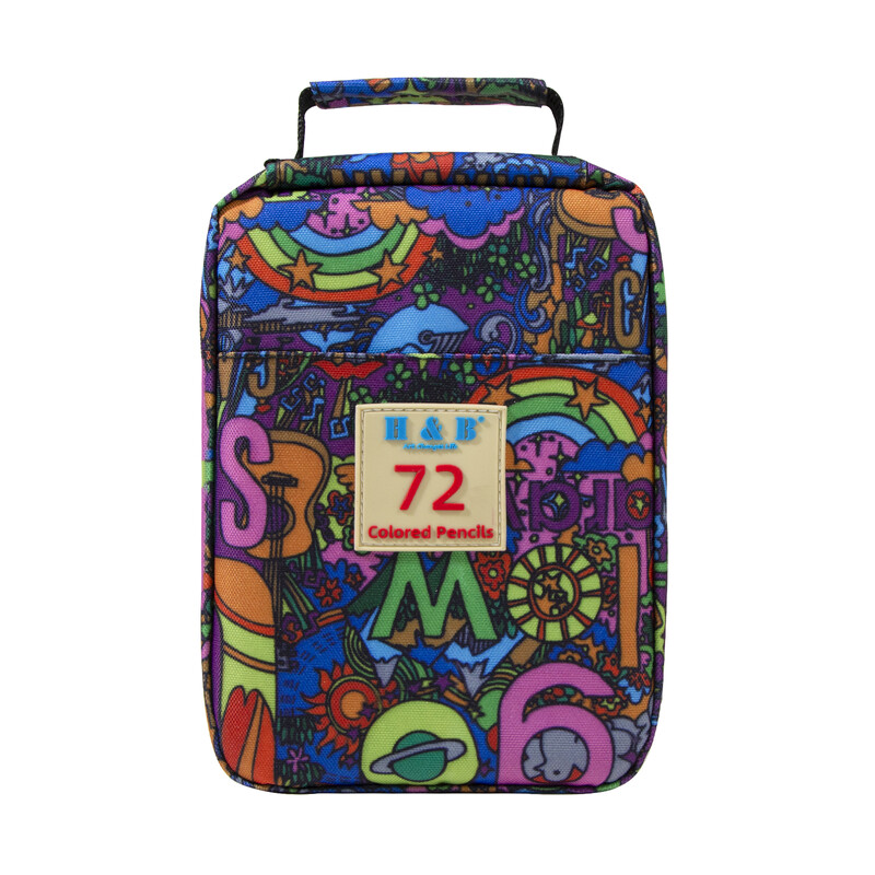 H&B 72 spalvų spalvoti pieštukai aukštos kokybės ekologiškas natūralus minkštas medinis aliejaus pagrindu eskizavimo piešinių dažymo meno rinkinys