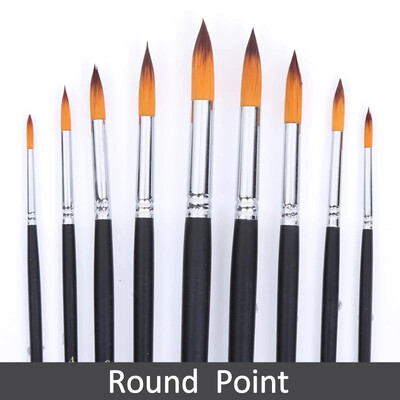 9kom umjetničkih kistova najlonske kistove s dugom drškom za slikanje uljem, akrilom, gvašem i akvarelom