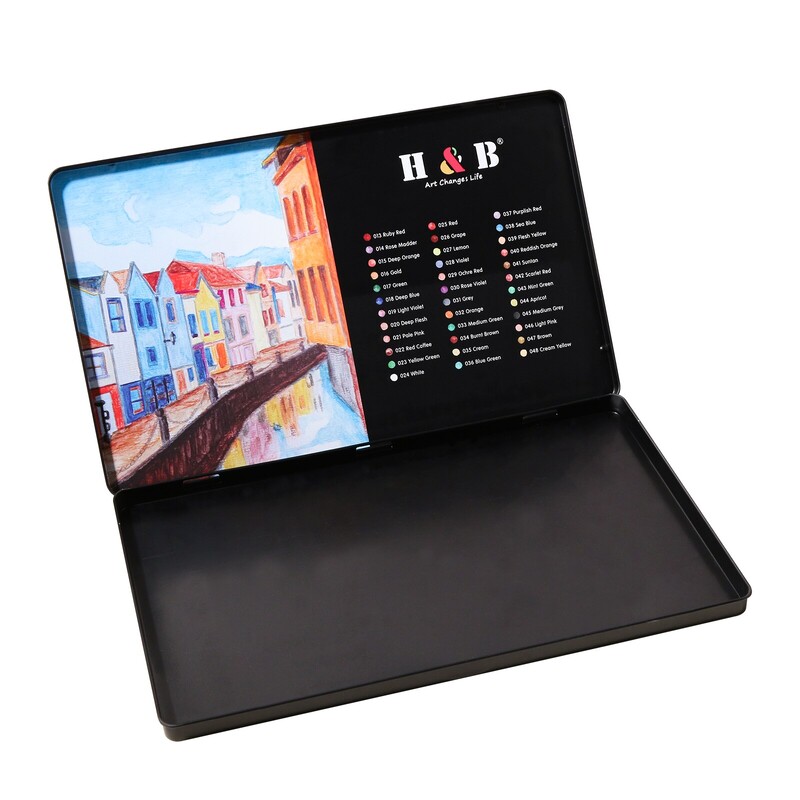 Profesionalus 36 spalvingas vandenyje tirpus akvarelinis pieštukų rinkinys šepetys, mediniai mokykliniai reikmenys Plomo De Color En Agua