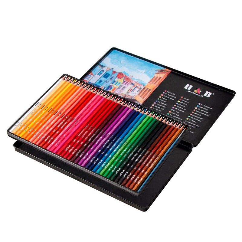 Profesionalus 36 spalvingas vandenyje tirpus akvarelinis pieštukų rinkinys šepetys, mediniai mokykliniai reikmenys Plomo De Color En Agua