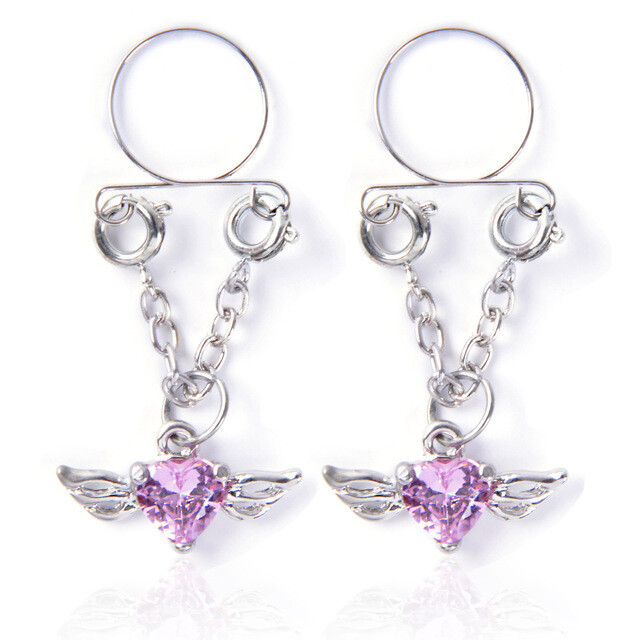 vânzare directă inel de sân fals ciucuri reglabil piercing mamelon bijuterii pentru corp