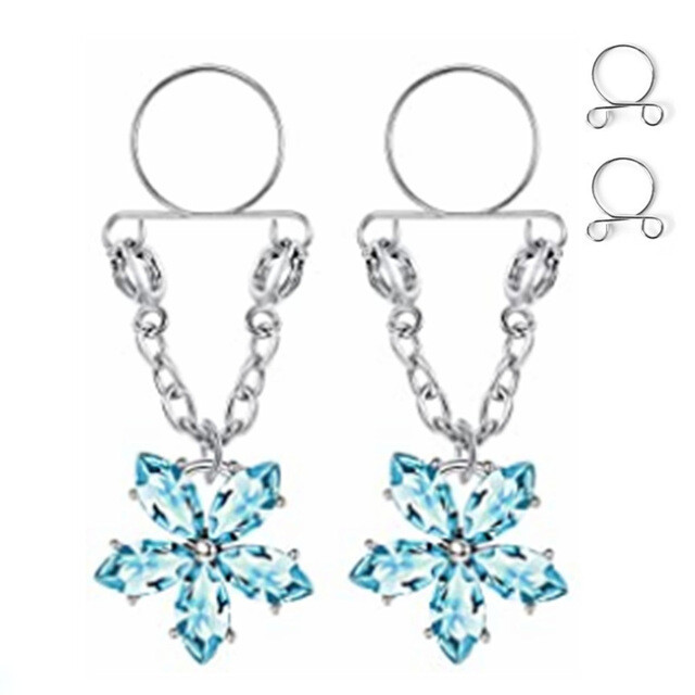 vânzare directă inel de sân fals ciucuri reglabil piercing mamelon bijuterii pentru corp