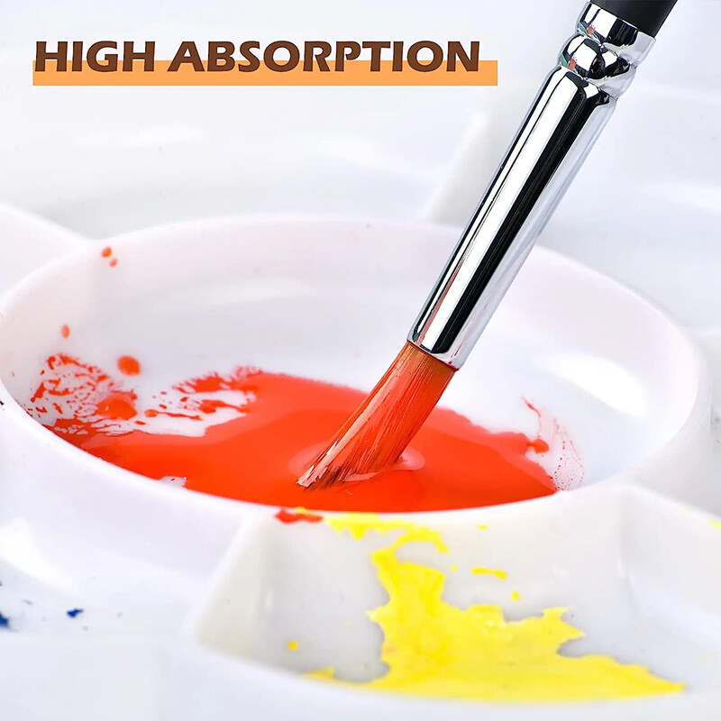 Πινέλα ακουαρέλας Επαγγελματική στρογγυλή βούρτσα ζωγραφικής 9 τμχ/σετ Πινέλο για ακουαρέλα ακρυλική ζωγραφική μακριά λαβή