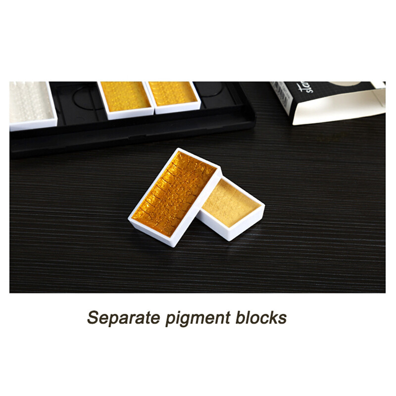 Puikus 5/8 spalvų metalinis vientisas akvarelės pigmento rinkinys su vandens teptuko rašikliu, skirtas menininkų mokyklos mokinių tapybai