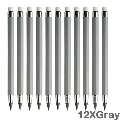 12 spalvotų „Infinity“ pieštukų „Be galandimo“ „Eternity“ pieštukai be rašalo „Kawaii Unlimited Pens“ Menas Biuro reikmenys Kanceliarinės prekės