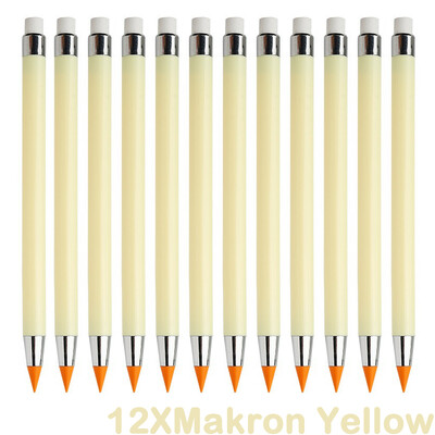 12 spalvotų „Infinity“ pieštukų „Be galandimo“ „Eternity“ pieštukai be rašalo „Kawaii Unlimited Pens“ Menas Biuro reikmenys Kanceliarinės prekės