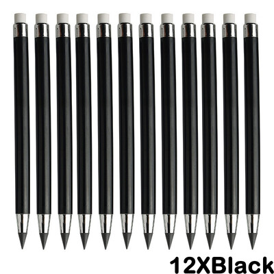 12 spalvotų „Infinity“ pieštukų „Be galandimo“ „Eternity“ pieštukai be rašalo „Kawaii Unlimited Pens“ Menas Biuro reikmenys Kanceliarinės prekės