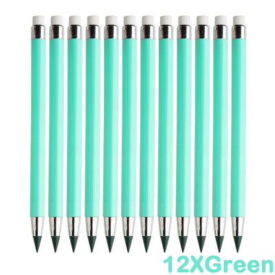 12 spalvotų „Infinity“ pieštukų „Be galandimo“ „Eternity“ pieštukai be rašalo „Kawaii Unlimited Pens“ Menas Biuro reikmenys Kanceliarinės prekės