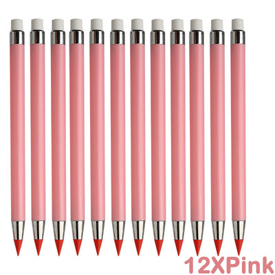 12 spalvotų „Infinity“ pieštukų „Be galandimo“ „Eternity“ pieštukai be rašalo „Kawaii Unlimited Pens“ Menas Biuro reikmenys Kanceliarinės prekės