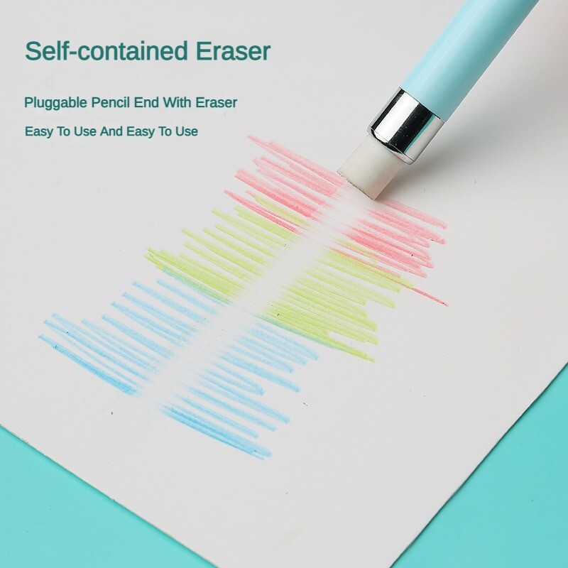 12 spalvotų „Infinity“ pieštukų „Be galandimo“ „Eternity“ pieštukai be rašalo „Kawaii Unlimited Pens“ Menas Biuro reikmenys Kanceliarinės prekės