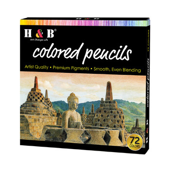 H&B Oil Colored Pencils Set 72 Color Pre-Sharpened Color Sketch Pencils Προμήθειες τέχνης για μαθητές Ενήλικες Καλλιτέχνες Σχέδιο