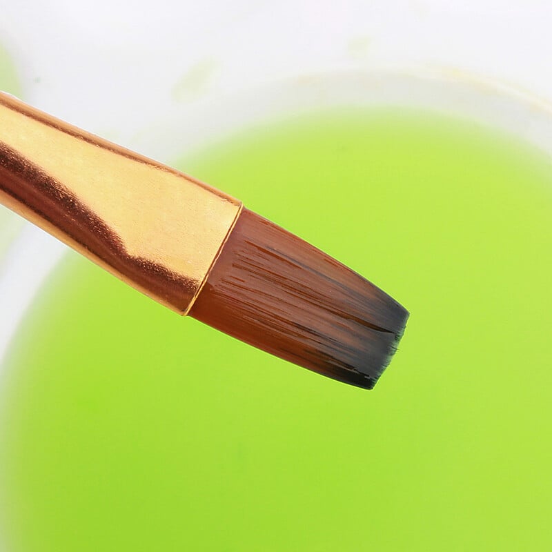 Set de 12 perii din nailon, perii plate din nailon, perii pentru acuarelă, vopsea în ulei, artiști, pictură acrilică amatoare