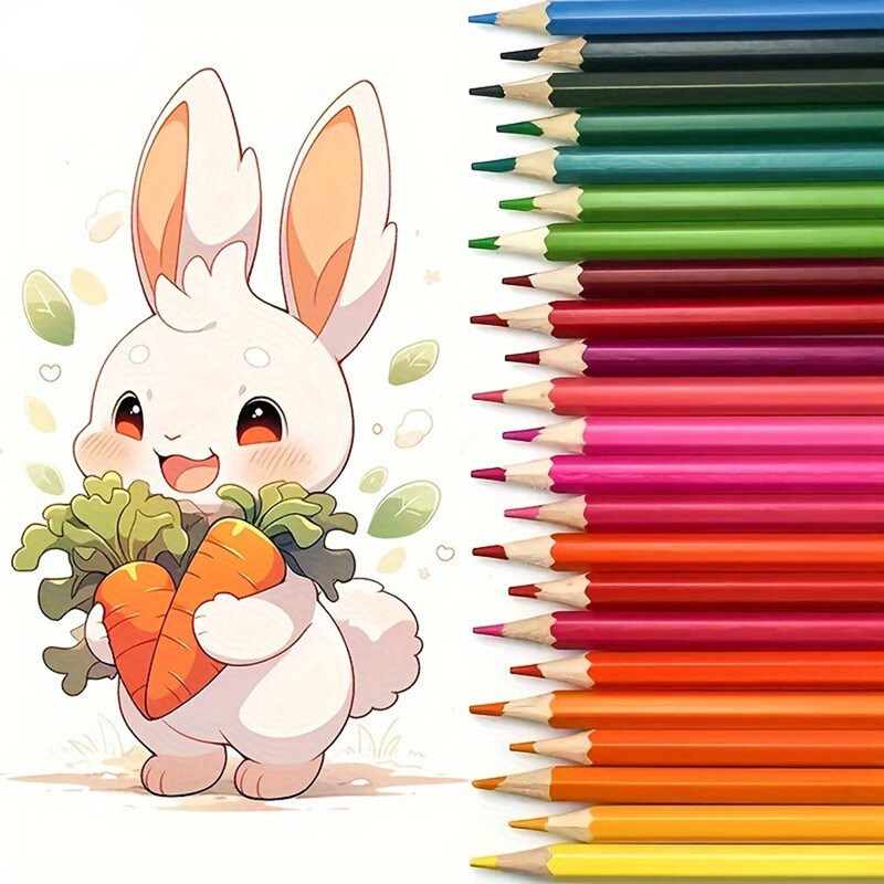 2024 48 spalvotų pieštukų rinkinys, nešiojamas drobinis pieštukų dėklas, medinis riebios spalvos pieštukas, skirtas tapyti ir dažyti mokyklos meno reikmenims