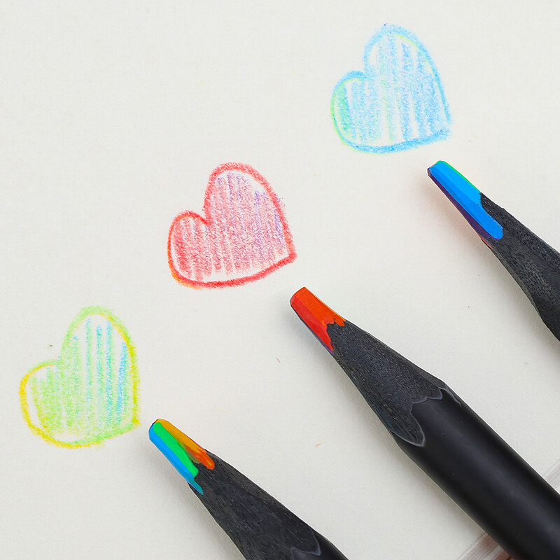 20/10/1 tk vikerkaarevärvilised pliiatsid 7 värviga multifunktsionaalne puidust värviline pliiats joonistamiseks värvimiseks joonistamiseks kunstitarbed