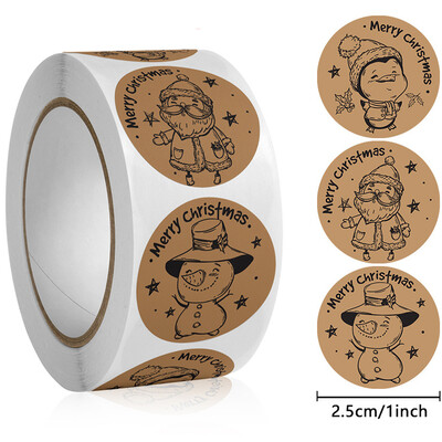 50–500 tk 2,5 cm jõulupitseri kleebis jõulupuu põdra kommikoti pitseri kleebis jõulukinkekarbi sildi kaunistus 1 tolli