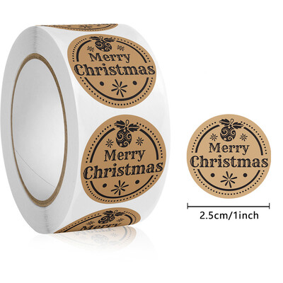 50–500 tk 2,5 cm jõulupitseri kleebis jõulupuu põdra kommikoti pitseri kleebis jõulukinkekarbi sildi kaunistus 1 tolli