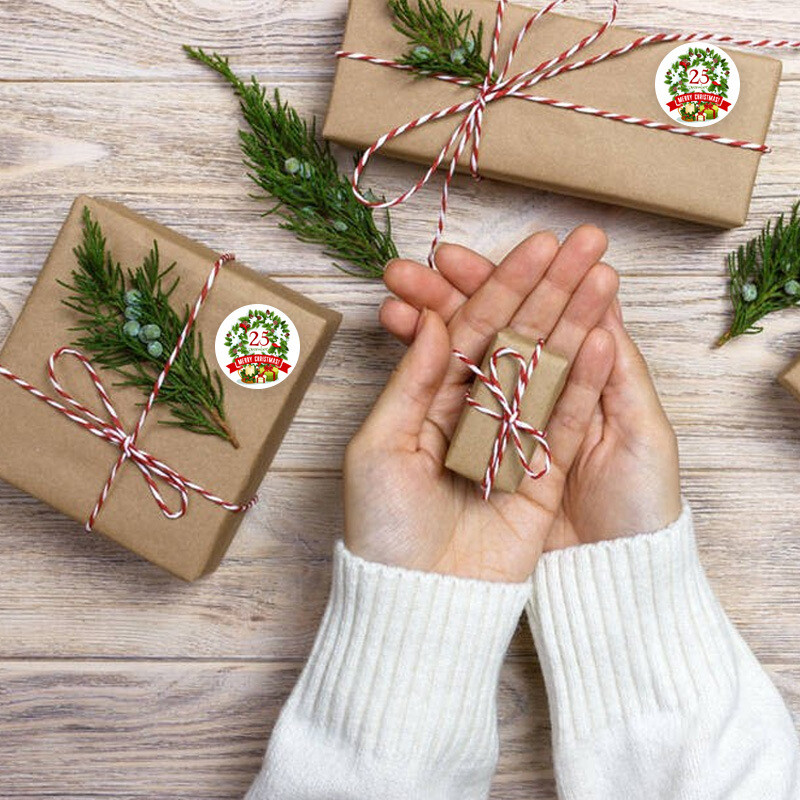 50-500 tk 8 kujundusega 1-tolline jõuluteemaline pitsat etiketid kleebised meisterdamiseks mõeldud küpsetuspakendi jaoks ümbrik kirjatarvete kaunistamiseks