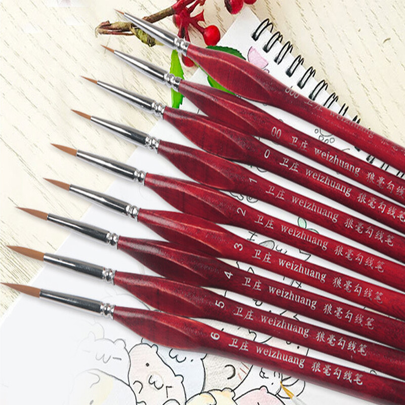 Akrüülvärvipintsel Pintsel Värvipintslid Detailmaali peen komplekt Akvarell Miniatuurne Õli Akrüül Detailing Kit Juuste jaoks