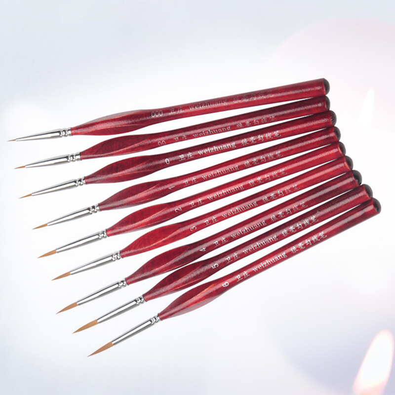 Akrüülvärvipintsel Pintsel Värvipintslid Detailmaali peen komplekt Akvarell Miniatuurne Õli Akrüül Detailing Kit Juuste jaoks