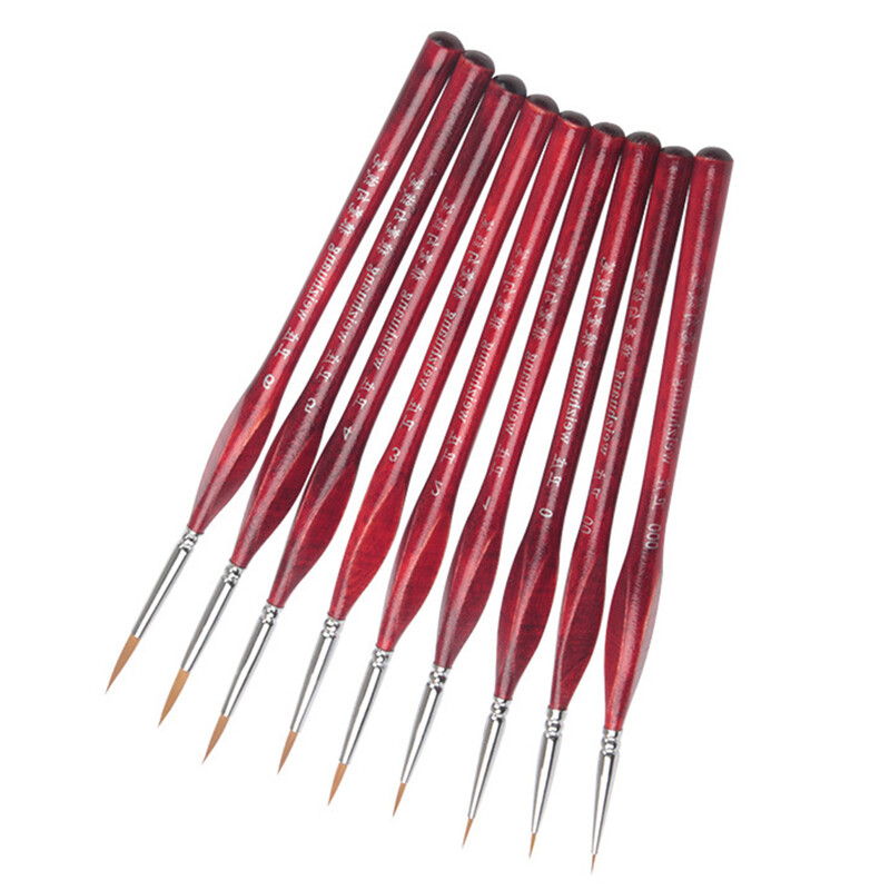 Akrüülvärvipintsel Pintsel Värvipintslid Detailmaali peen komplekt Akvarell Miniatuurne Õli Akrüül Detailing Kit Juuste jaoks