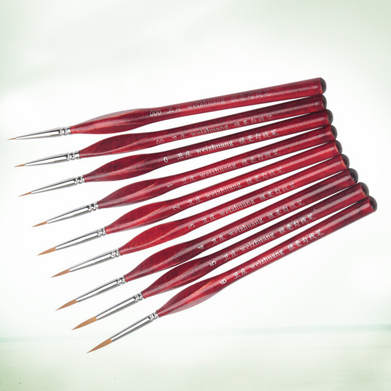 Akrüülvärvipintsel Pintsel Värvipintslid Detailmaali peen komplekt Akvarell Miniatuurne Õli Akrüül Detailing Kit Juuste jaoks