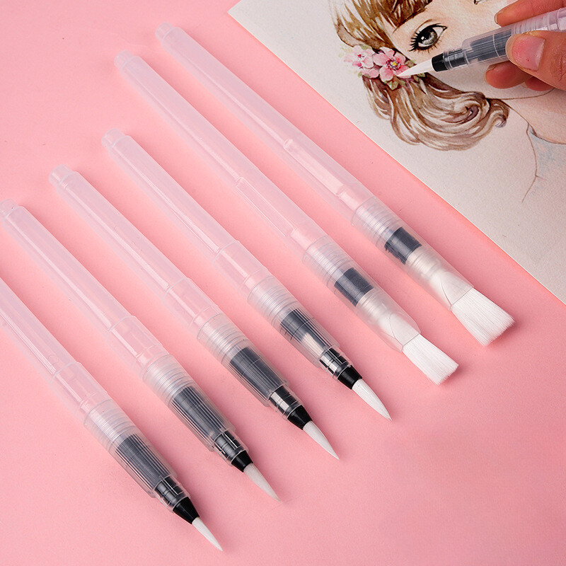 9 tk akvarellipintslite komplekt, vees lahustuv värviline pliiats Akvarellipintsel algajatele või lastele, lihtne kasutada ja täitemaal