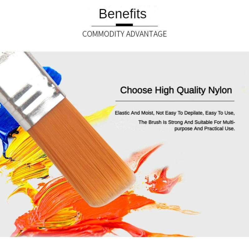 12 tk/komplekt Mälu nailonist pintslite komplekt akrüülõli joonistamiseks akvarelliga puidust maalipintslite tööriistad statsionaarsed kunstitarbed