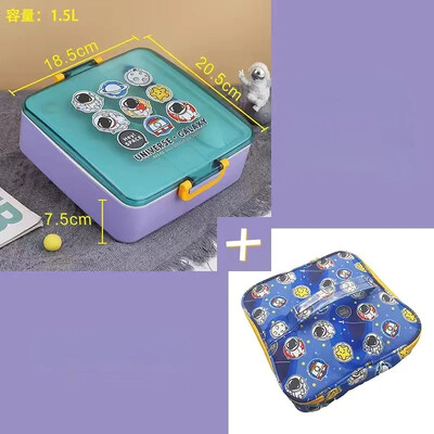 Tiffin Box for Kids Bento τσάντες μεσημεριανού γεύματος με σάλτσα σαλάτας Κουτί μαγιονέζας Θυρίδα ασφαλείας μικροκυμάτων Fiambrera Lancheira Infantil Σνακ