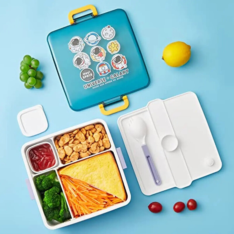 Tiffin Box for Kids Bento τσάντες μεσημεριανού γεύματος με σάλτσα σαλάτας Κουτί μαγιονέζας Θυρίδα ασφαλείας μικροκυμάτων Fiambrera Lancheira Infantil Σνακ