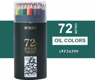 M&G 12/18/24/36/48/72 Vee-/õlivärvipliiatsite komplekt Värviliste pliiatsite joonistamine Kunstitarbed kunstnikule Värvilised pliiatsid lastele