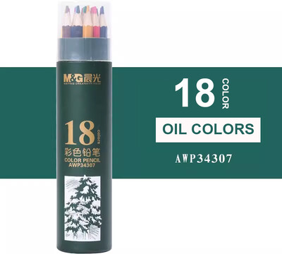 M&G 12/18/24/36/48/72 Vee-/õlivärvipliiatsite komplekt Värviliste pliiatsite joonistamine Kunstitarbed kunstnikule Värvilised pliiatsid lastele