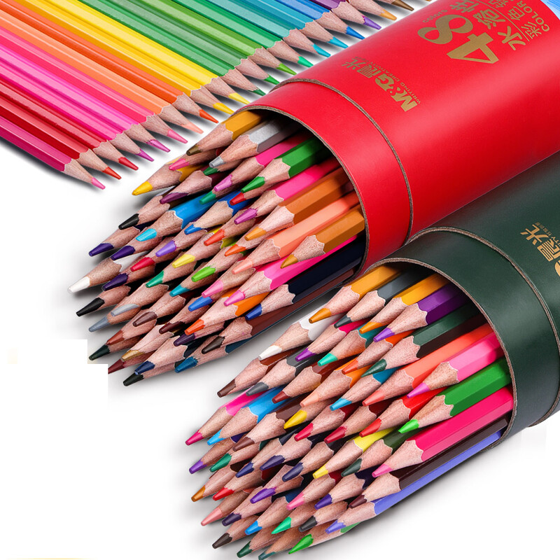 M&G 12/18/24/36/48/72 Vee-/õlivärvipliiatsite komplekt Värviliste pliiatsite joonistamine Kunstitarbed kunstnikule Värvilised pliiatsid lastele