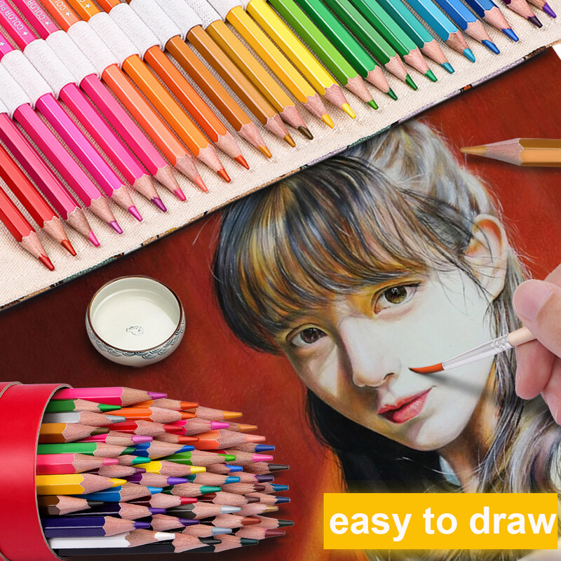 M&G 12/18/24/36/48/72 Vee-/õlivärvipliiatsite komplekt Värviliste pliiatsite joonistamine Kunstitarbed kunstnikule Värvilised pliiatsid lastele