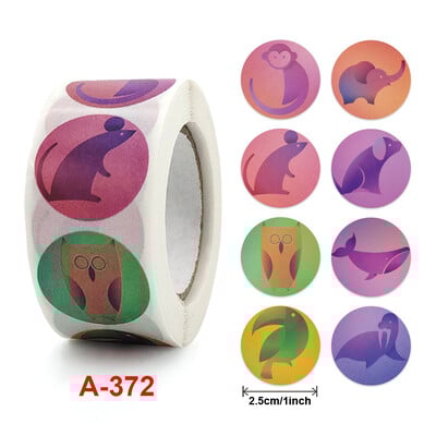 500 buc 2,5 cm/1 inch Animal din desene animate Copii Vă mulțumesc drăguț jucărie autocolant pentru jocuri cadou DIY sigilat etichetă furnituri de decorare