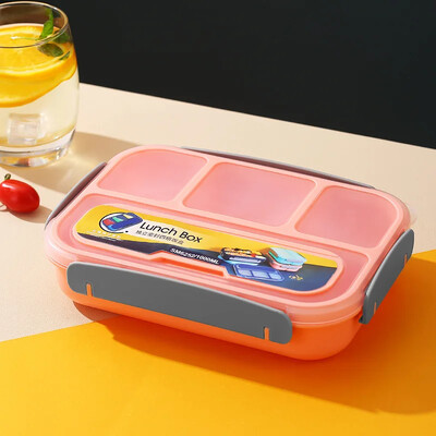Lunch Box Bento Box Adult LunchBox Recipiente pentru copii mici Copii Adulti 1300 ml4 compartimente Furculita rezistenta la scurgeri Cuptor cu microunde Mașină de spălat vase