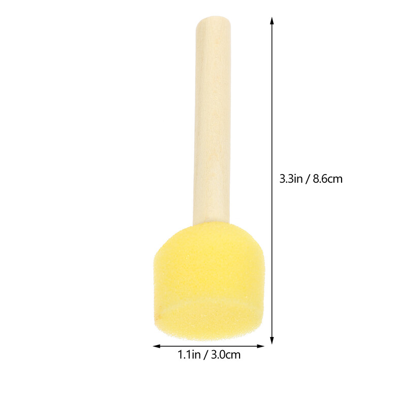 20 tk Seenepeaga käsnaga maalimispintslid lastele Vahtrulliga joonistustarvikud Ümar väikelapse grafiti käsnatempel