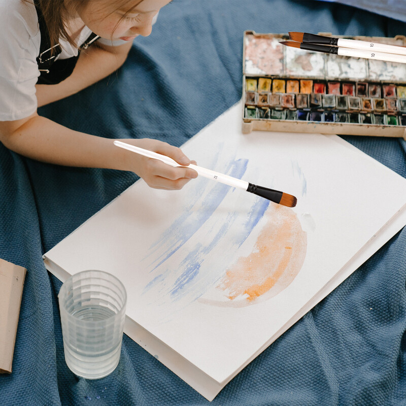 Komplet kistova za crtanje od 24 komada Okrugli kistovi za crtanje s najlonskom dlakom za učenike umjetnike slikare