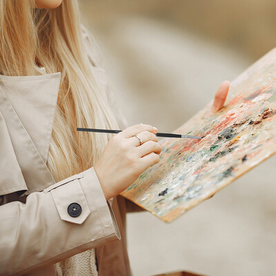 30 tk. Lastele mõeldud värvipintslid, konkspliiats, akrüüldetailid, miniatuursed pintslid, väikesed miniatuurid, laps