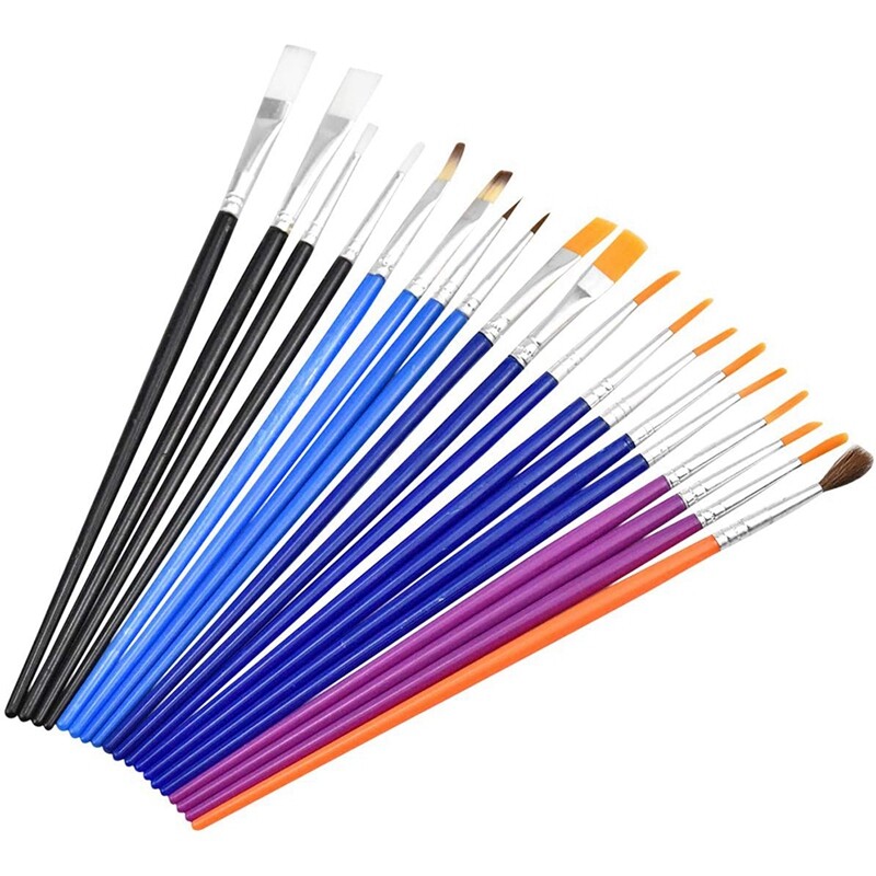 Σετ πινέλων ζωγραφικής 30PCS Colorful Artist, Παιδικά πινέλα ζωγραφικής για παιδιά, Σετ για ακουαρέλα, Εργαλείο σχεδίασης πινέλας ζωγραφικής