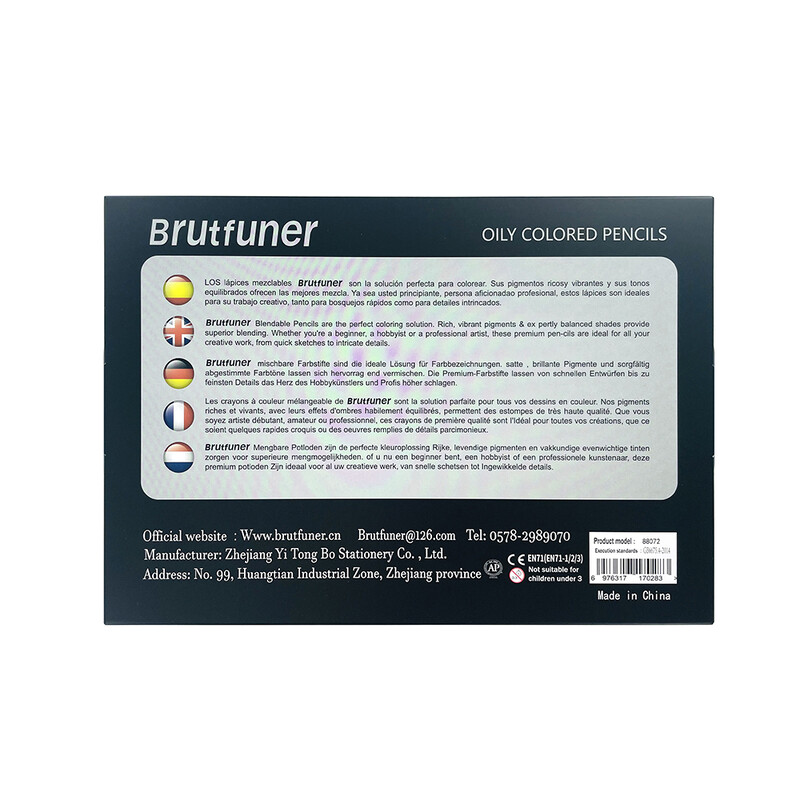 Brutfuner NOU 26/50/72 de culori Lemn Nuanța pielii Creioane colorate Miez moale pe bază de ulei Set de creioane pentru desen pentru începători