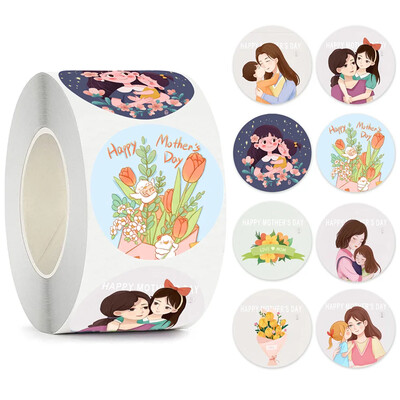 500 de bucăți Autocolante pentru Ziua Mamei Fericite pentru Mame Cadouri de Sărbători Carduri Decor Plic Etichete de Sigilare Autocolante Mulțumiri Scrapbooking