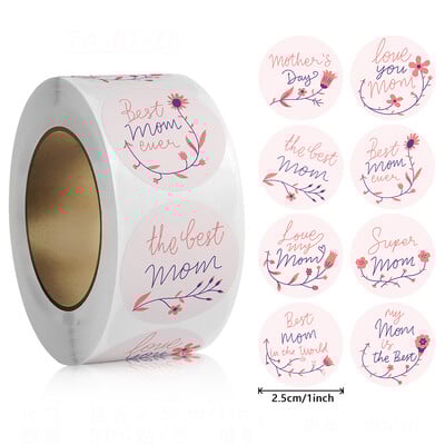 500 de bucăți Autocolante pentru Ziua Mamei Fericite pentru Mame Cadouri de Sărbători Carduri Decor Plic Etichete de Sigilare Autocolante Mulțumiri Scrapbooking