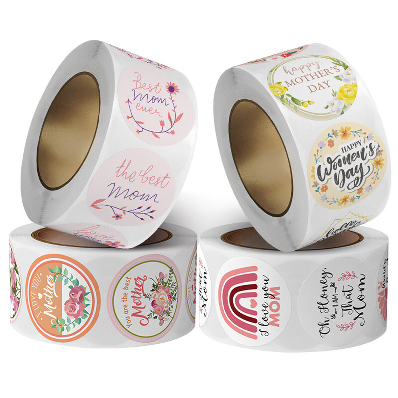 500 de bucăți Autocolante pentru Ziua Mamei Fericite pentru Mame Cadouri de Sărbători Carduri Decor Plic Etichete de Sigilare Autocolante Mulțumiri Scrapbooking
