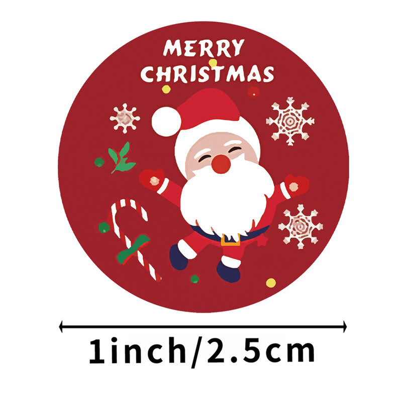 500 tk ümmargused rõõmsad jõulukleebised tänukaartide karbi pakendi etikett pitseerimiskleebised jõulupeo kaunistuste tarvikud