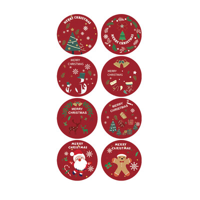100-500 buc. Autocolante de Crăciun Fericit Decor pentru petrecerea de Crăciun Decor pentru casa Etichete de copt Cutie de cadou Autocolant sigilat Autocolant plic